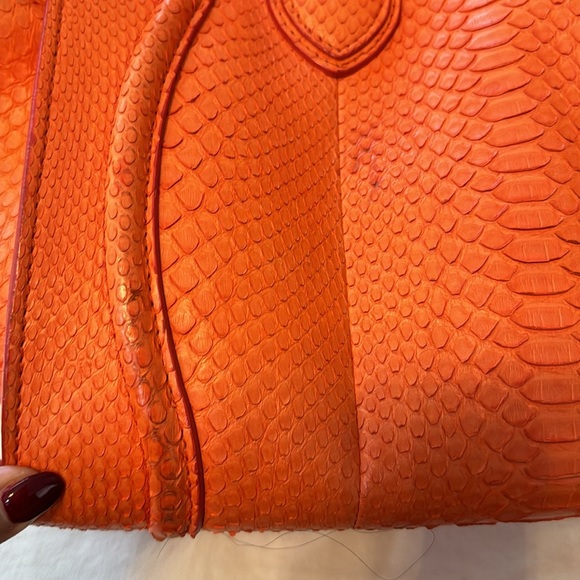 Authentic Celine mini luggage tote in python - Picture 7 of 9